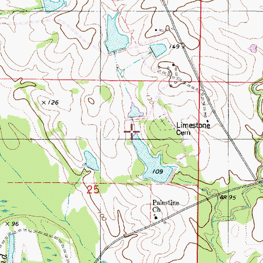 Topographic Map of Limestone Lakes Dam Number 2, AL
