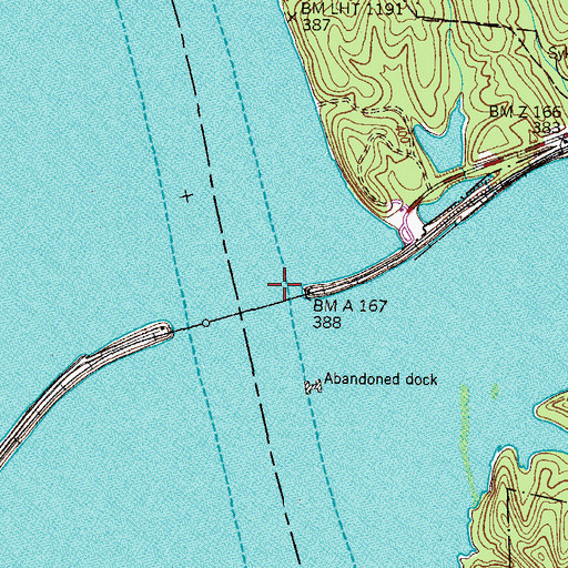 Topographic Map of Danville Landing (historical), TN