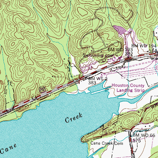 Topographic Map of Fairfield School (historical), TN