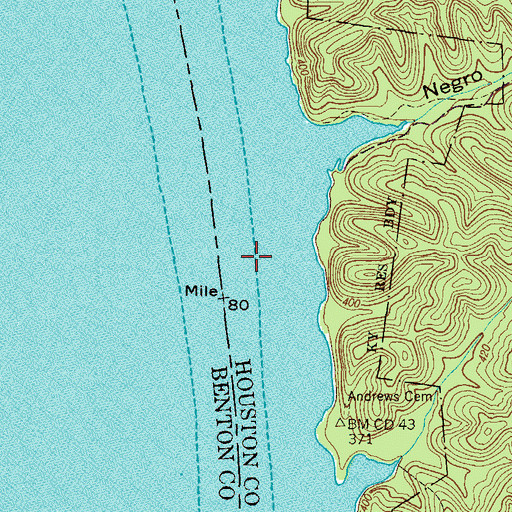 Topographic Map of Newport Landing (historical), TN