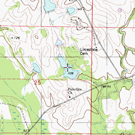 Topographic Map of Limestone Lakes, AL