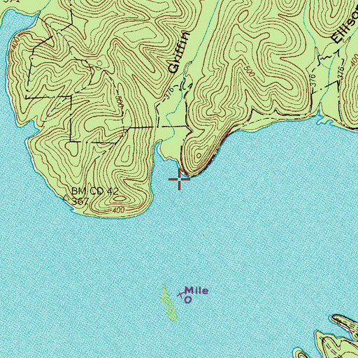 Topographic Map of Griffin Church (historical), TN