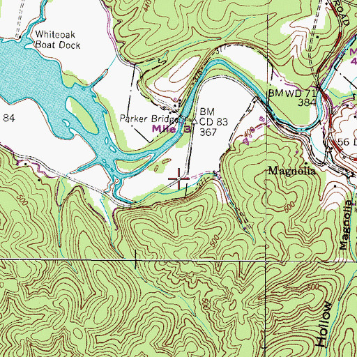 Topographic Map of Bethlehem School (historical), TN