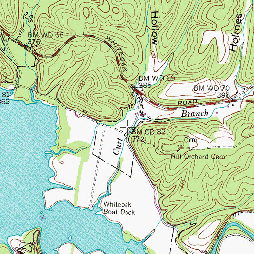 Topographic Map of Bethlehem Church (historical), TN
