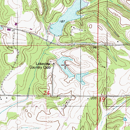 Topographic Map of Lake View Country Club Lake, AL