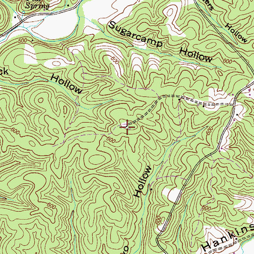 Topographic Map of Oakview School (historical), TN