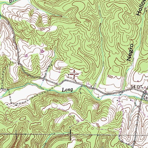 Topographic Map of Tune Cemetery, TN