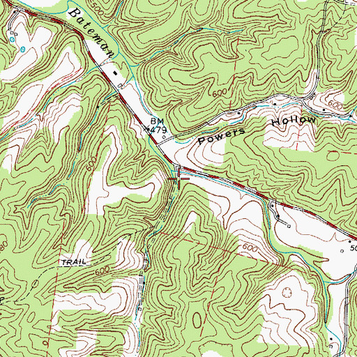 Topographic Map of Starspring Hollow, TN