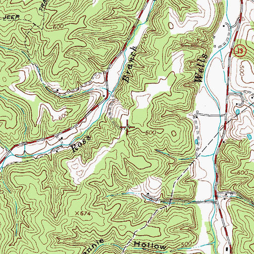 Topographic Map of Bratschi Cemetery, TN