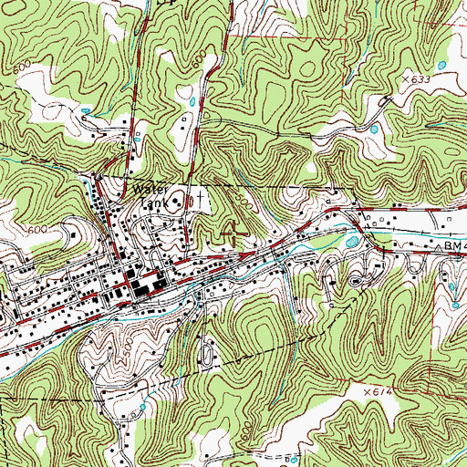 Topographic Map of Trinity Hospital, TN