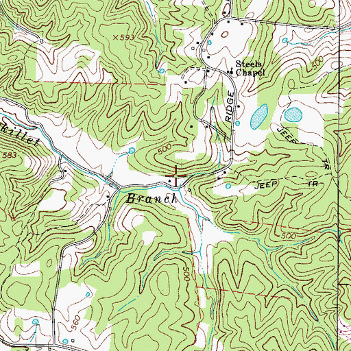 Topographic Map of Union Furnace (historical), TN