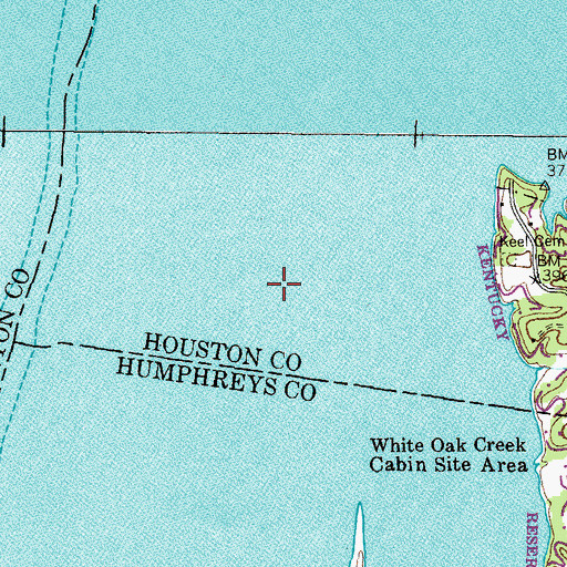 Topographic Map of Gum Slough (historical), TN