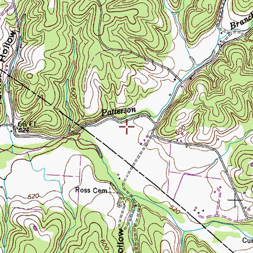 Topographic Map of Patterson Hollow, TN