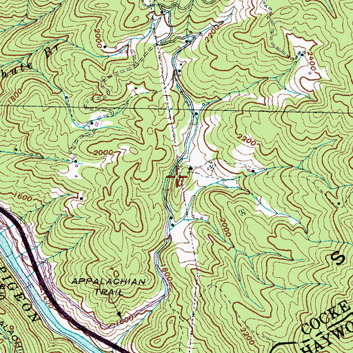 Topographic Map of Waterville School (historical), TN