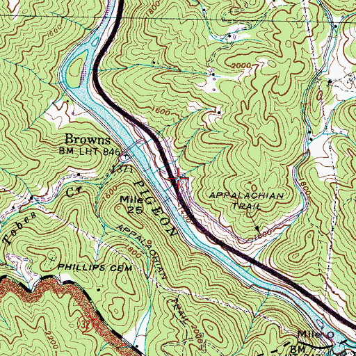 Topographic Map of Interchange 451, TN