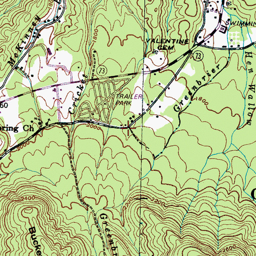 Topographic Map of Webb Springs School (historical), TN