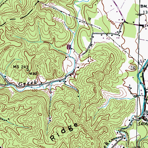 Topographic Map of Chavis School (historical), TN