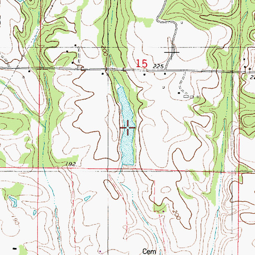 Topographic Map of Bailey Lake, AL