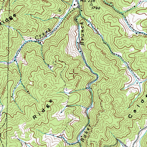 Topographic Map of Midway School (historical), TN