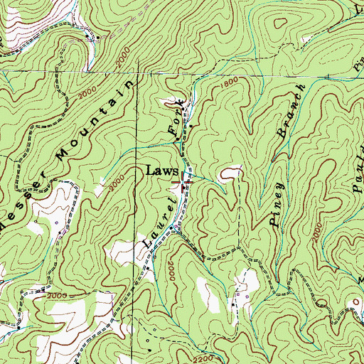 Topographic Map of Laws School (historical), TN