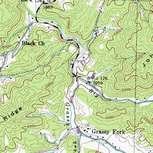 Topographic Map of Naillon (historical), TN