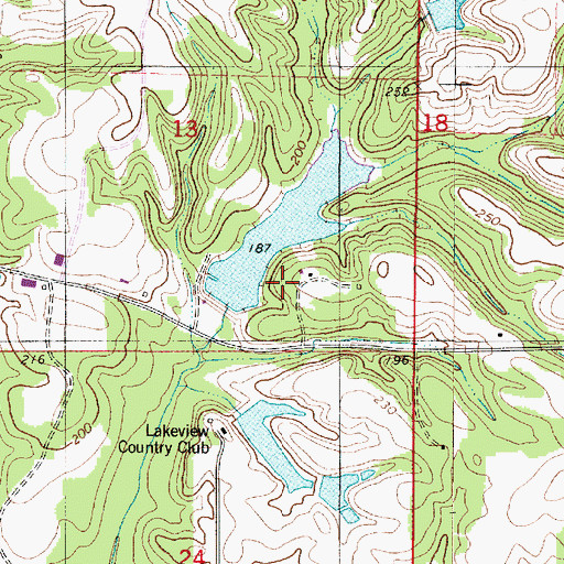 Topographic Map of Carey Tidmore Dam, AL