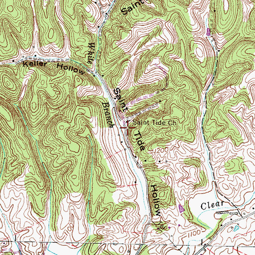 Topographic Map of Unity School (historical), TN