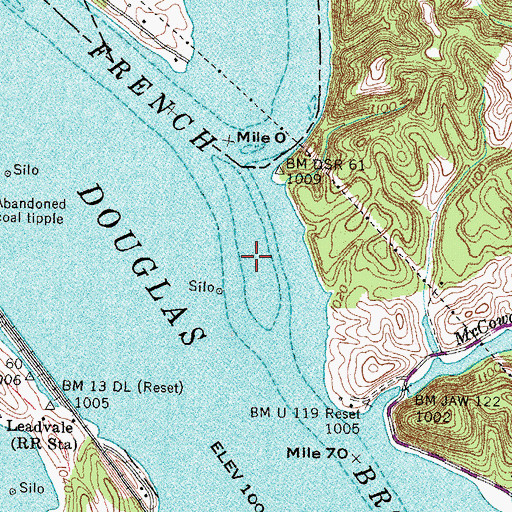 Topographic Map of Stokelys Island (historical), TN
