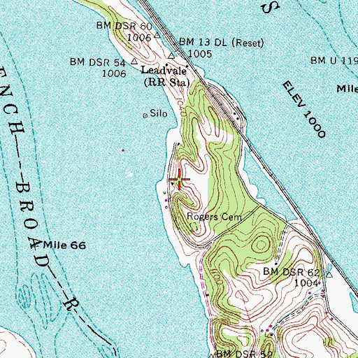 Topographic Map of Douglas Shores Campground, TN