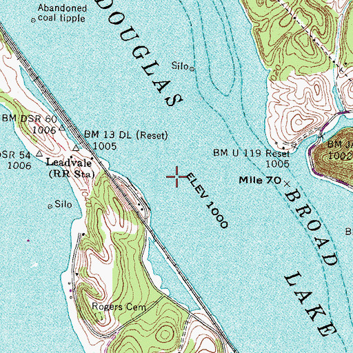 Topographic Map of Rankin Bottoms, TN