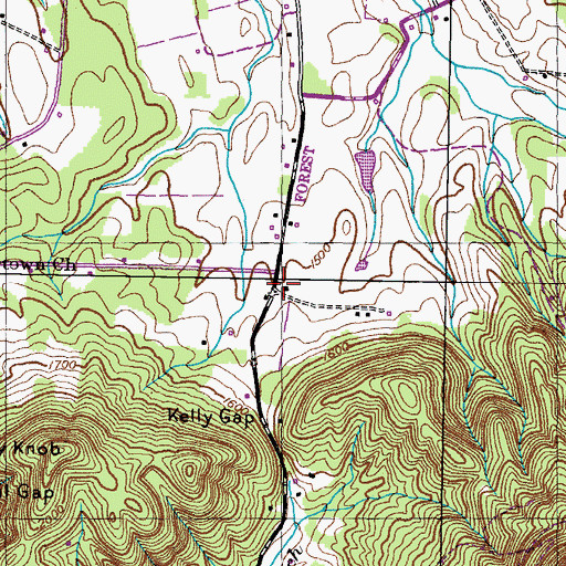 Topographic Map of Unaka School (historical), TN