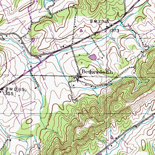 Topographic Map of Harrison School (historical), TN