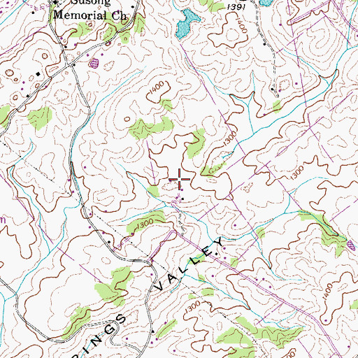 Topographic Map of Link HIlls Country Club, TN