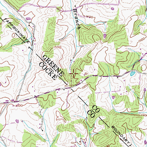 Topographic Map of Sirenburg (historical), TN