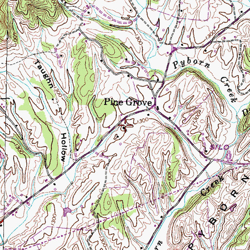 Topographic Map of Pine Grove Church, TN