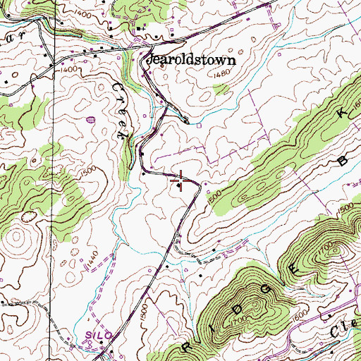 Topographic Map of Jearoldstown School (historical), TN