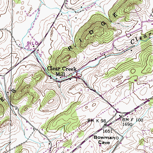Topographic Map of Swanay (historical), TN