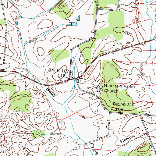 Topographic Map of Morelock (historical), TN
