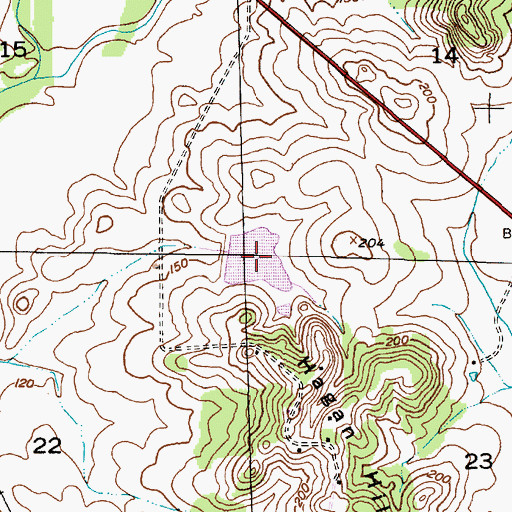 Topographic Map of Baker Lake, AL