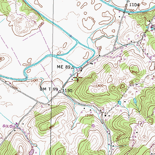 Topographic Map of Tipton Spring, TN