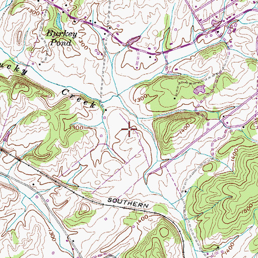 Topographic Map of Greene County Industrial Park, TN