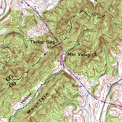Topographic Map of Beech Grove School (historical), TN