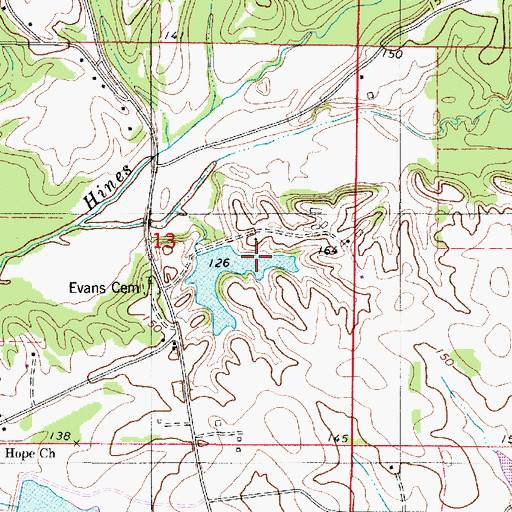 Topographic Map of Morrison Brothers Dam, AL