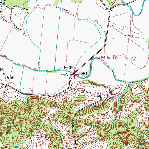 Topographic Map of Lotspeachy Mill (historical), TN