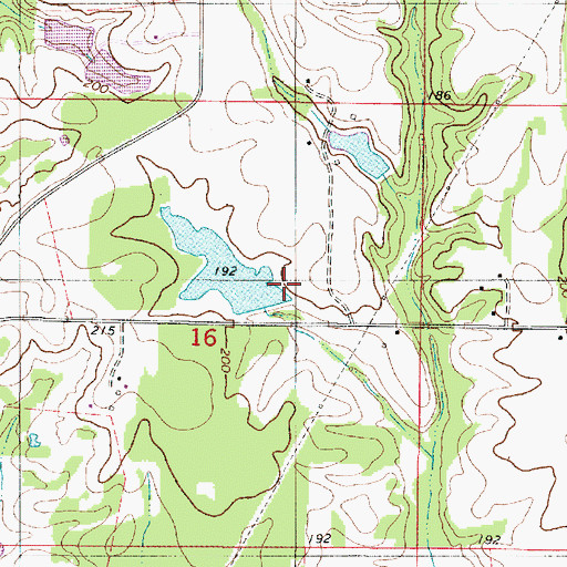 Topographic Map of B W Coleman Dam Number 2, AL