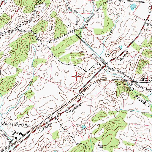 Topographic Map of Bolton Estates, TN