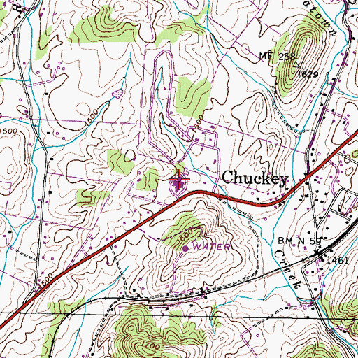 Topographic Map of Chucky Elementary School, TN