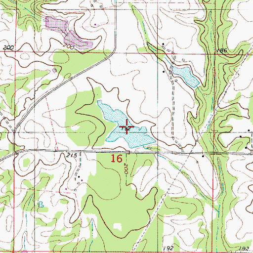 Topographic Map of Coleman Lakes, AL