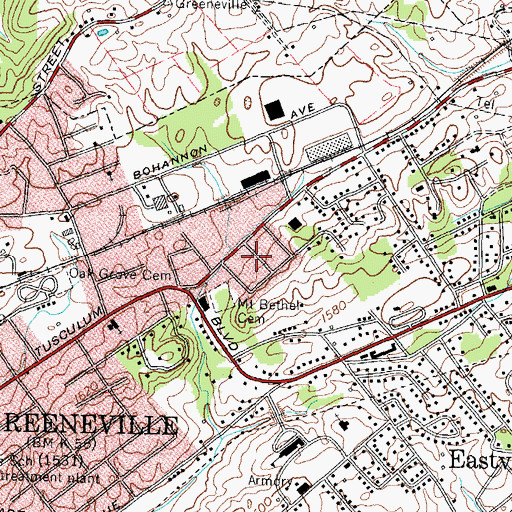 Topographic Map of Fairfield, TN