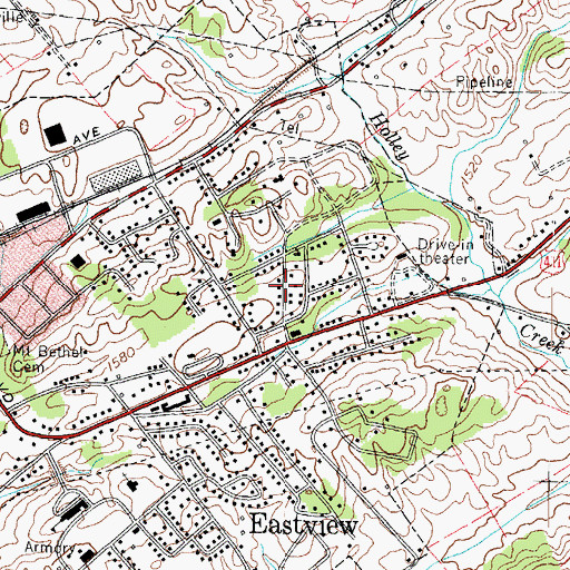 Topographic Map of Forest Hills, TN